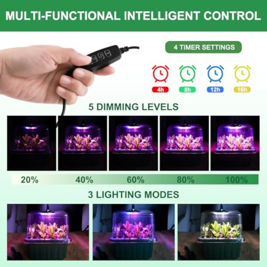 Seed Starter Tray with Light 6 - Humidity Dome Kit ulasan dan harga