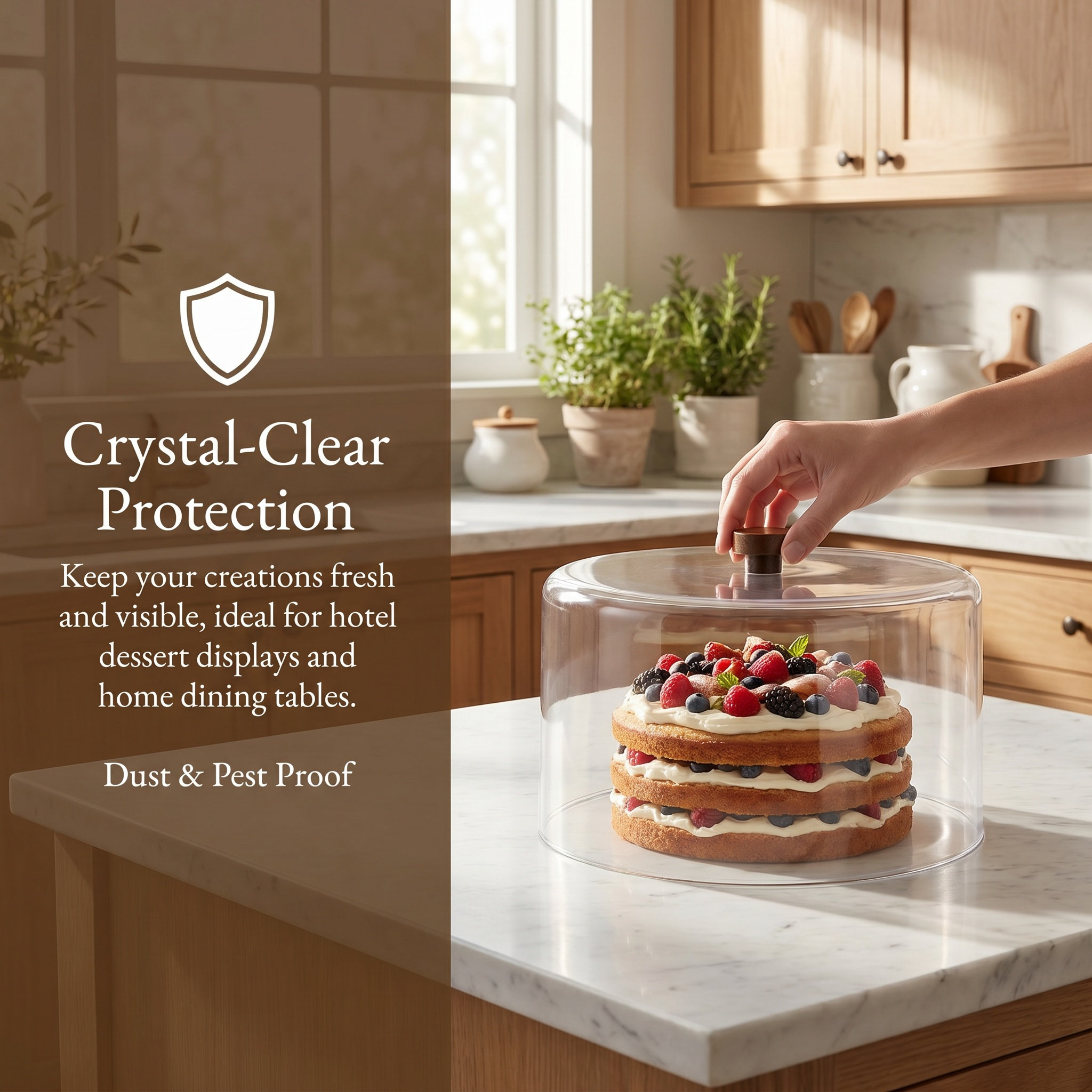 Clear Cake Dome Cover 11 Inch  - Plastic Dome Clear ulasan dan harga