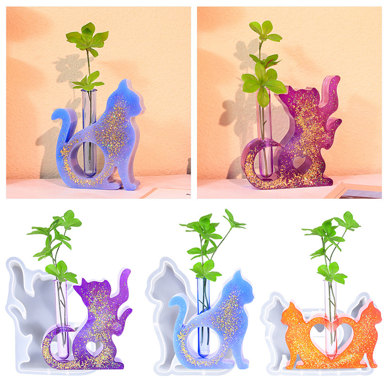 Cat Shaped Resin Molds Vase Si - Propagation Station Vase ulasan dan harga